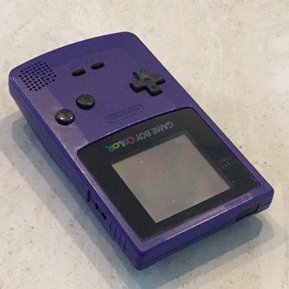 Nintendo Gameboy Color Console System Grape Purple Handheld Game Boy Authentic - Picture 6 of 16